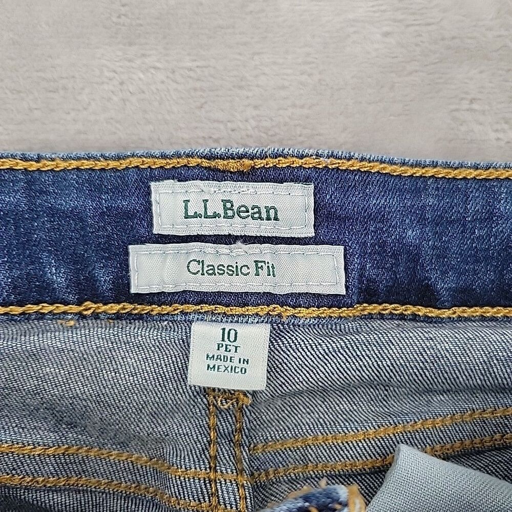 L L Bean Womens Jeans Size 10 Petite Straight Leg 28x27 - Picture 5 of 11